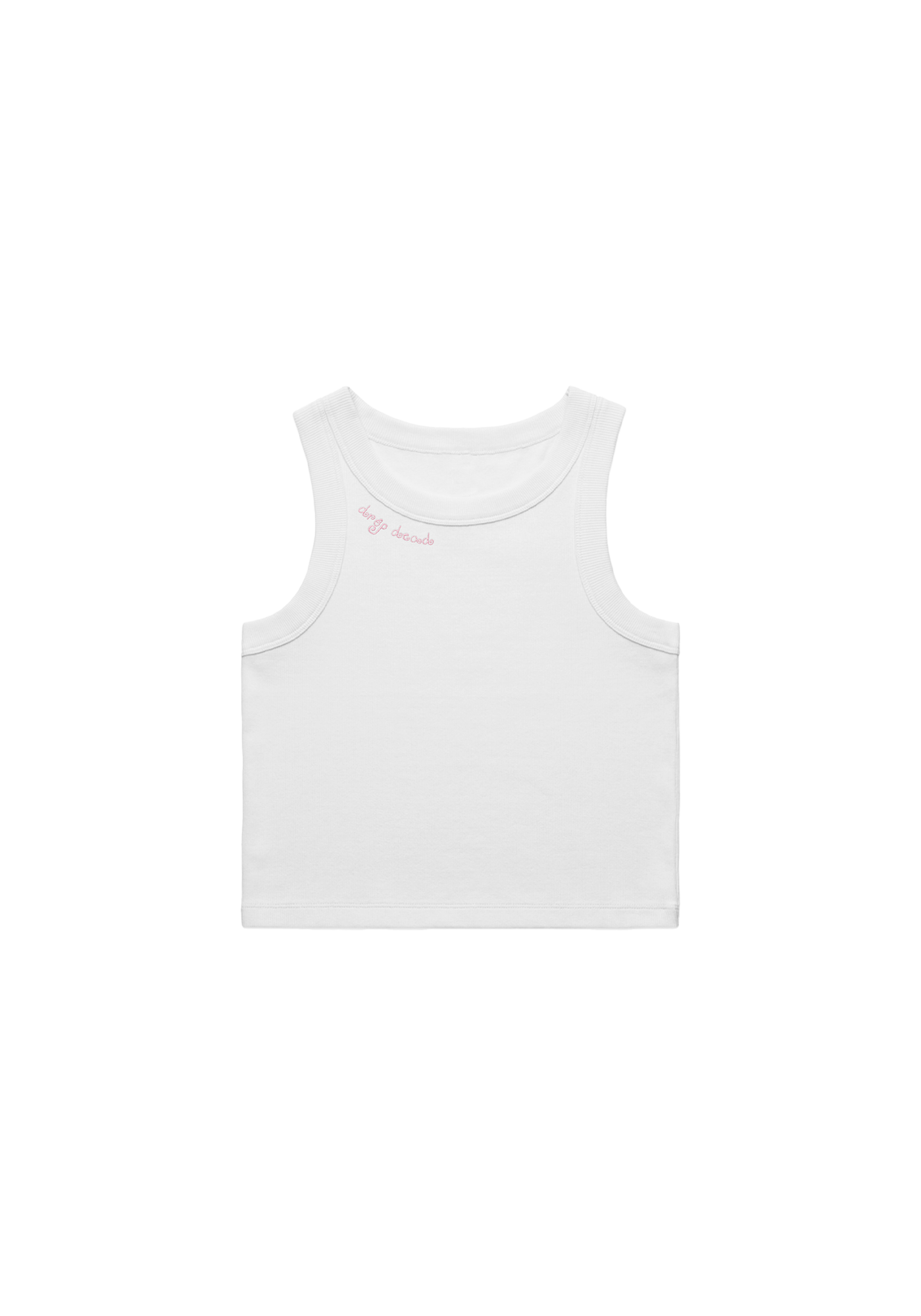 drop dead embroidered women's crop tank