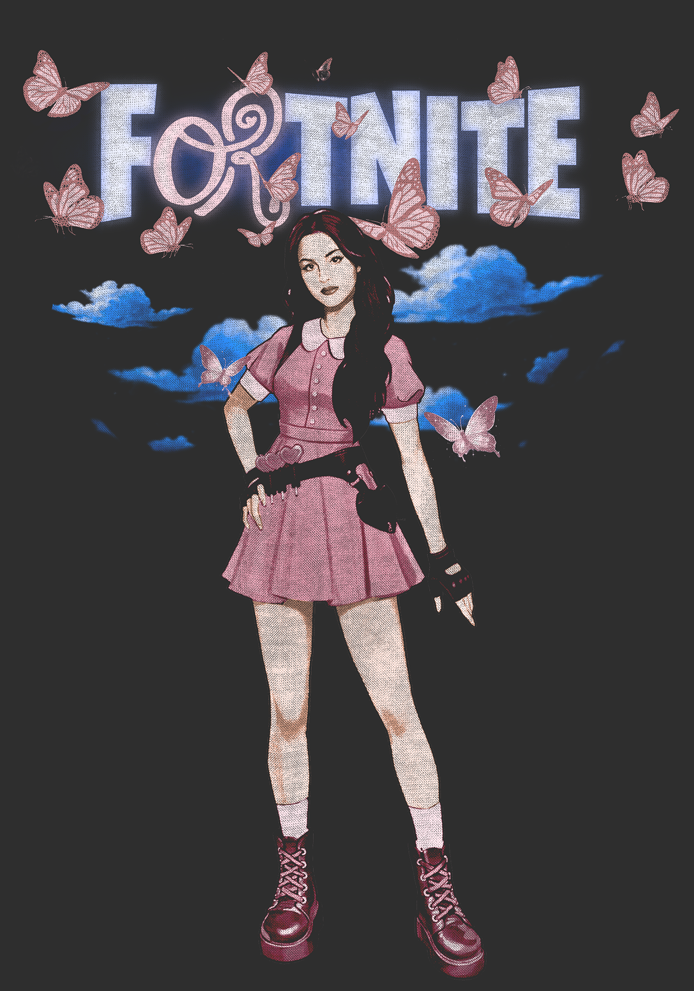 olivia rodrigo x Fortnite youth t-shirt