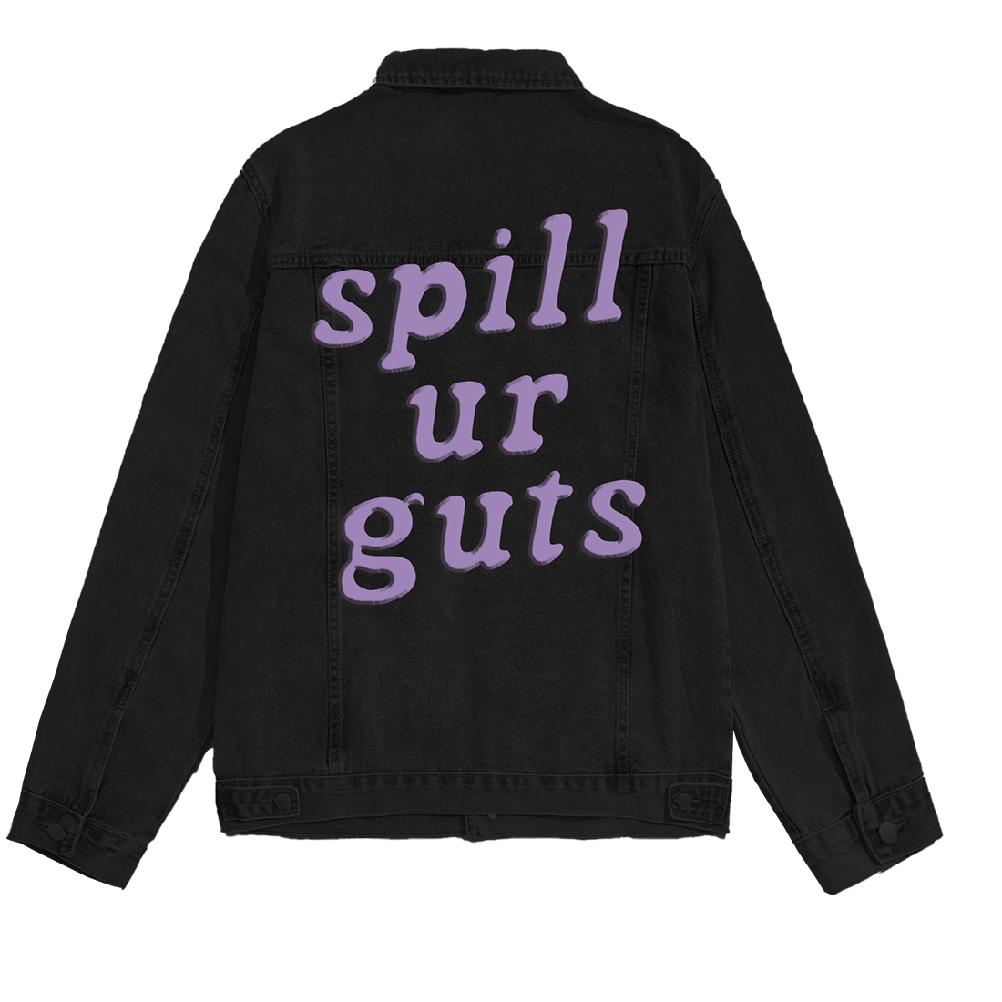 spill ur guts black denim jacket – Olivia Rodrigo Official Store