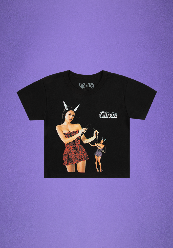 olivia rodrigo x rolling stone crop t-shirt