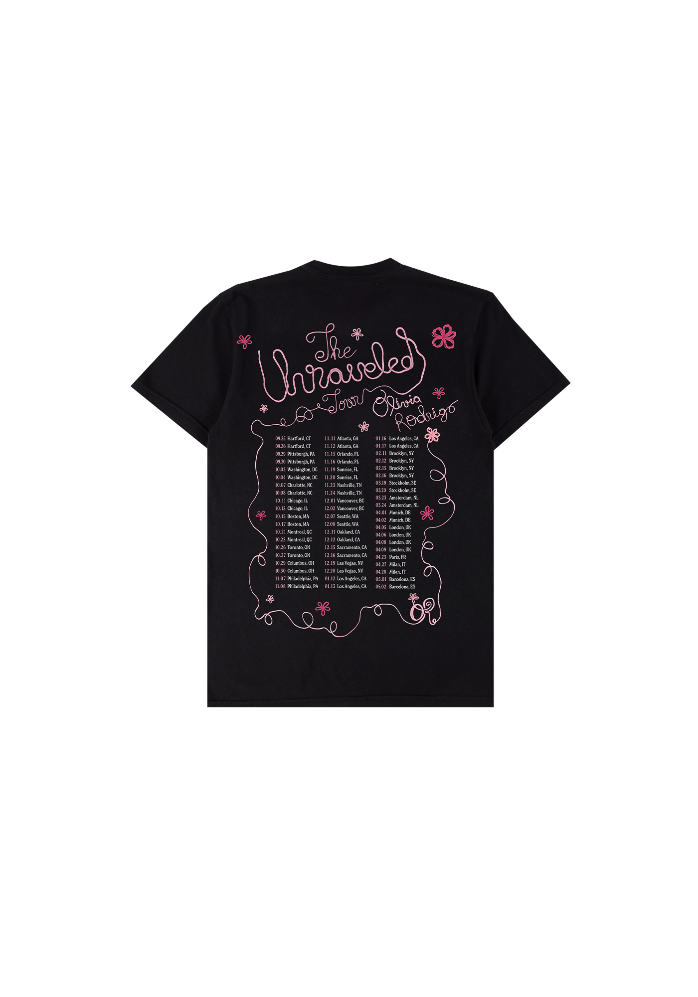 the unraveled tour youth t-shirt