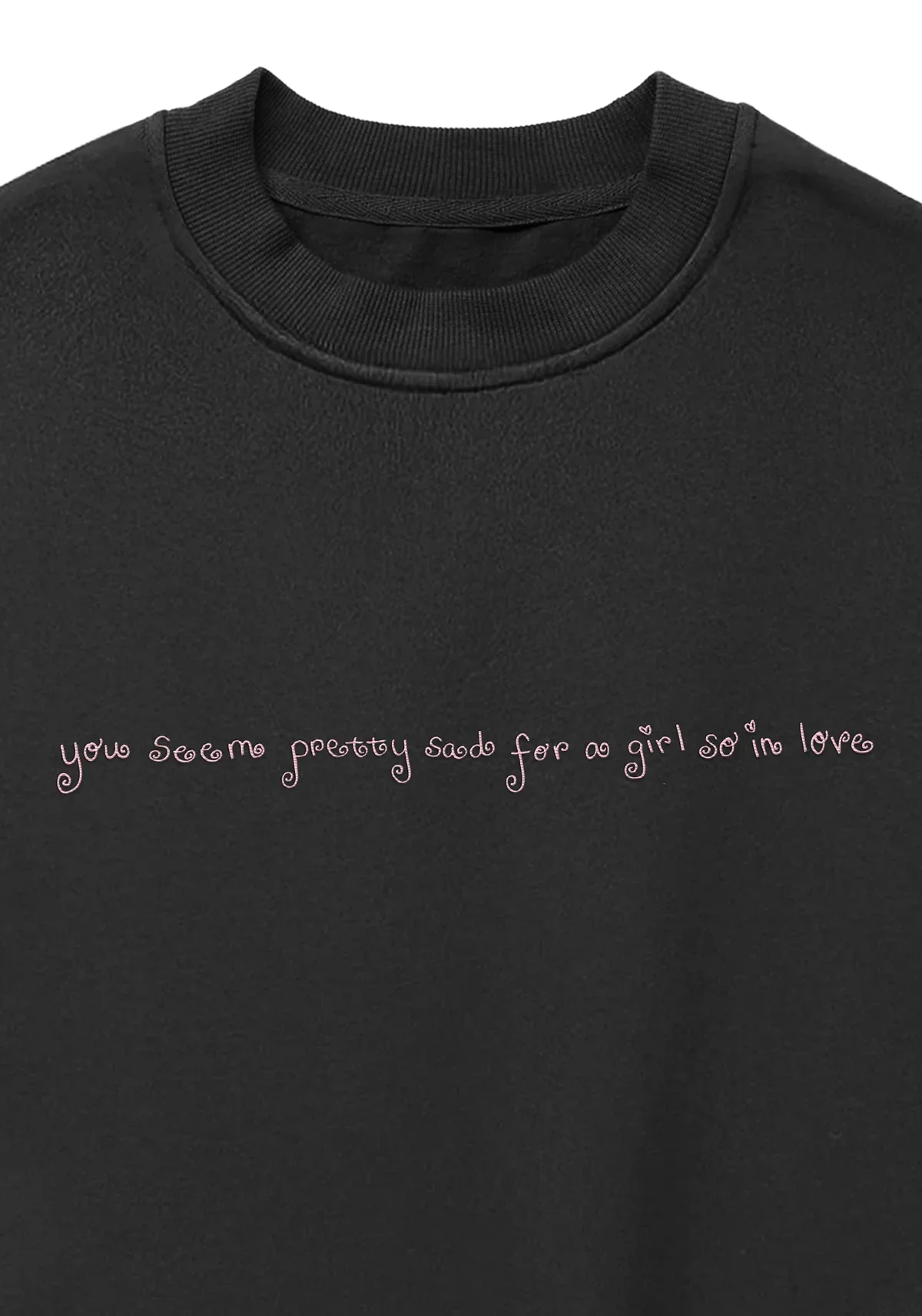 swing embroidered oversized black t-shirt