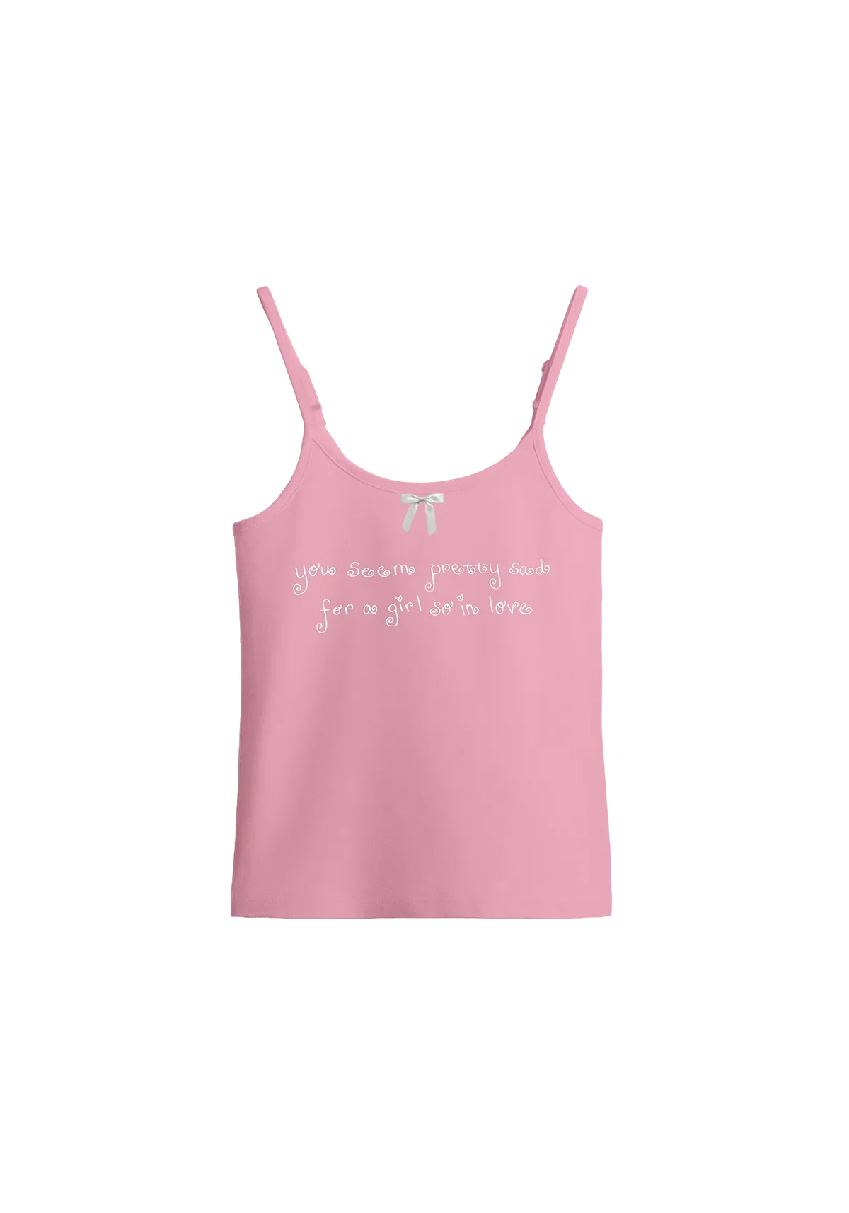 album embroidered women's spaghetti strap tank