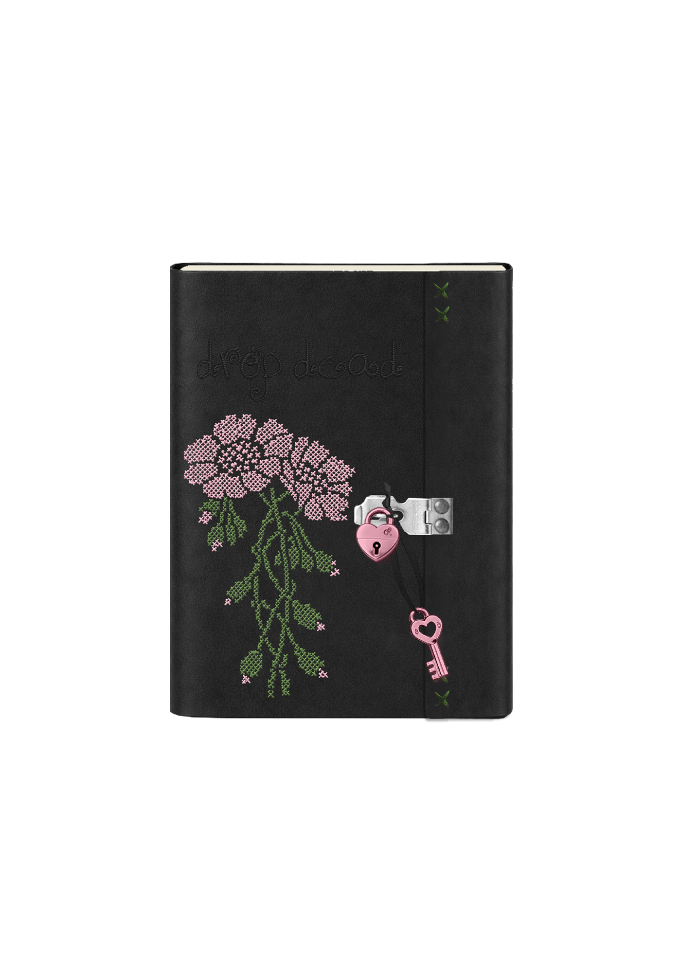 drop dead heart keyed padlock journal