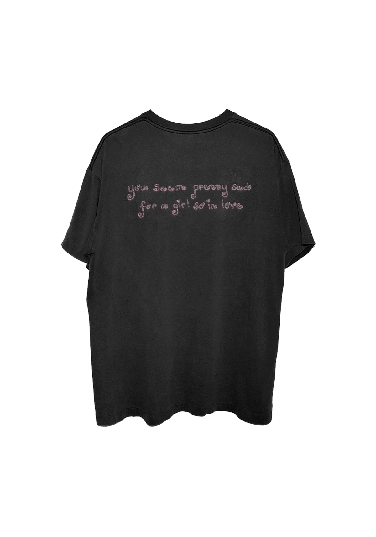 swing embroidered oversized black t-shirt